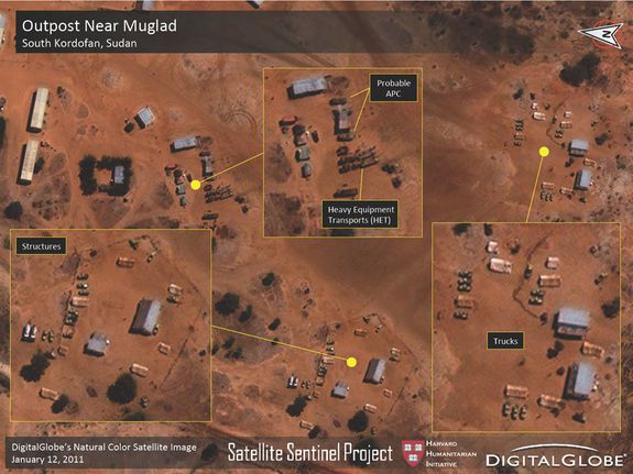 Супутники допомагають стежити за дотриманням прав людини. Проект Satellite Sentinel Project , у якому знімки супутників використовуються для того , щоб відстежувати випадки порушення прав людини в Судані та Південному Судані , був запущений в 2010 році