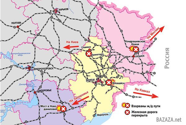 Теракти на залізниці загрожують Донбасу транспортним колапсом?.  Схема як під копірку - парні вибухи з проміжками 20-30 хвилин на відстані в кілька кілометрів.