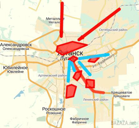 Які вулиці стануть самими небезпечними коли армія увійде в Луганськ