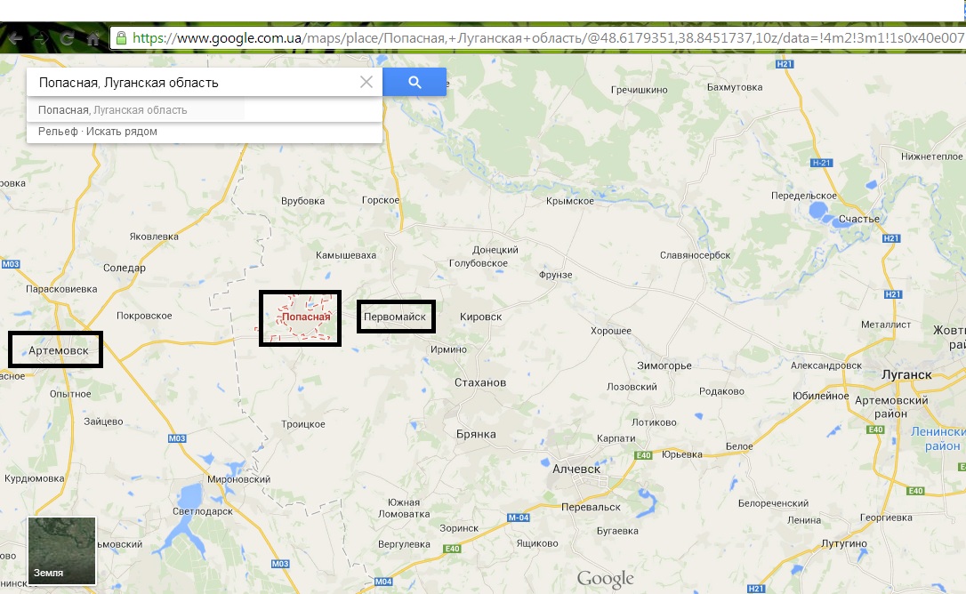 Попасное донецкая область карта