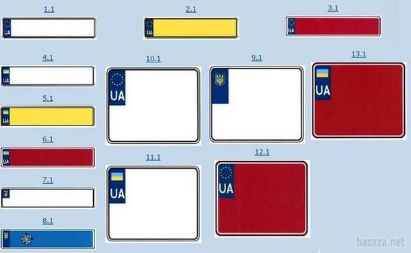 У ДАІ запатентували автомобільні номерні знаки з прапором Євросоюзу. Український інститут промислової власності зареєстрував патент на промисловий зразок під назвою «знак номерний транспортних засобів».