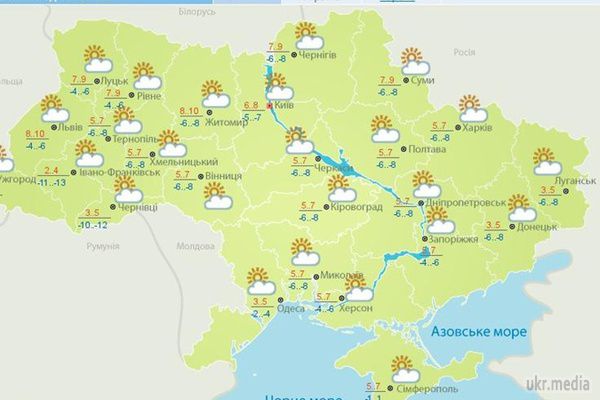 На вибори в Україні буде мороз. Температура в ніч напередодні виборів знизиться до мінус восьми.