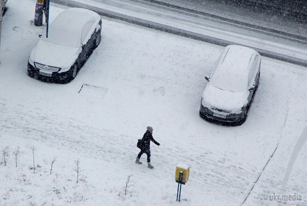 В Києві випав перший сніг. Мешканці та гості столиці, вийшовши на вулицю, побачили білі дороги і дерева.
