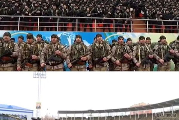 Кадиров представив 20 тисяч військових, готових виконати будь-який наказ" Путіна. Глава Чечні заявив, що його бійці - "пройшли спецпідготовку добровольці".