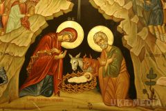 Різдво Христове у східних християн. Він народився в печері і був покладений у ясла, куди кладуть корм для тварин 