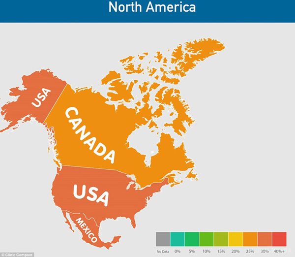 Вчені створили карту ожиріння світу, в Україні кожен п'ятий "пампушка". Ви думаєте, що найбільша кількість товстунів живе в США? Ви помиляєтеся. На основі даних американського ЦРУ дослідники з Оксфордського університету створили карту ожиріння усього світу. 
