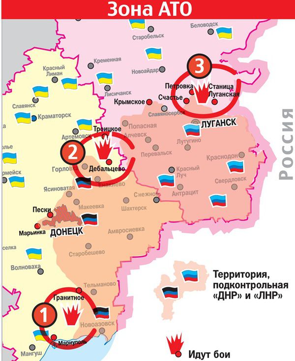Не дати повторитися Іловайську: на карті АТО вимальовуються три нових котла. Української армії слід вжити всіх заходів, щоб уникнути оточення на трьох проблемних ділянках фронту