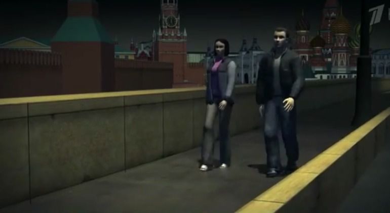 Вбивство Бориса Нємцова відтворили в комп'ютерній анімації і інфографіці. Фахівцям з допомогою комп'ютерної графіки вдалося відтворити момент вбивства Бориса Нємцова в Москві.