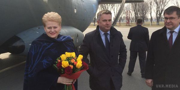 В Україну прибула Даля Грібаускайте. У Київ з робочим візитом прибула президент Литви Даля Грібаускайте.