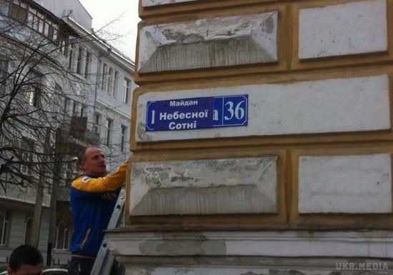 Площа Небесної Сотні у Харькові. Активісти "перейменовують" площу Руднєва