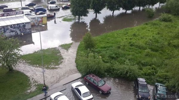 Наслідки буревію у Львові: повалені дерева, байдарки на вулицях і затоплені супермаркети. Злива йшла в місті всього якихось півгодини, але встигла наробити біди. 