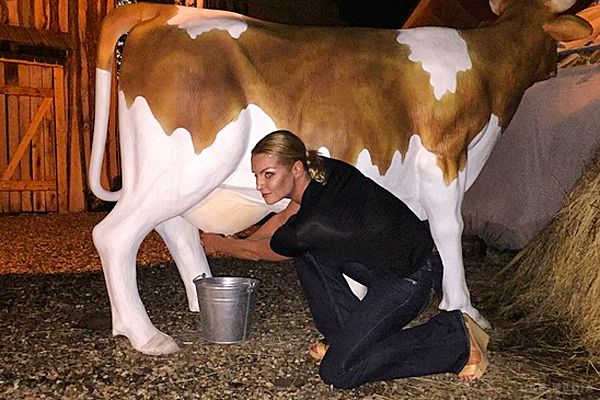 Волочкова подоїла башкирскую корівку. Популярна балерина Анастасія Волочкова, що відправилася на гастролі по містах Башкирії, відкрила для себе нове захоплення. У своєму Instagram вона виклала фотографію, де доїть звичайну корівку.