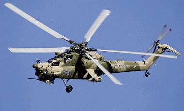 У Росії розбився бойовий вертоліт ''Нічний мисливець''. За свідченням очевидців, у вертольота відмовив хвостовий гвинт після виконання фігури пілотажу ''розпуск''