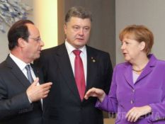 Про що говорив Петро Порошенко із Меркель та Олландом. У Берліні декларували, що саме Росія і бойовики становлять єдину загрозу для відновлення миру на Донбасі.