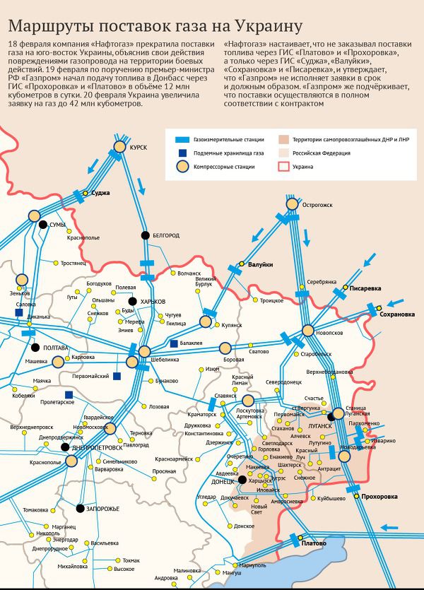Міллер передрік Україні аномальні холоди, які трапляються раз в 10 років. За словами глави "Газпрому", Україна веде переговори з європейськими кредиторами про фінансування у розмірі 500 мільйонів доларів під закачування газу в ПСГ. Це, сказав Міллер, дозволить закачати лише близько 2 мільярдів кубометрів газу.