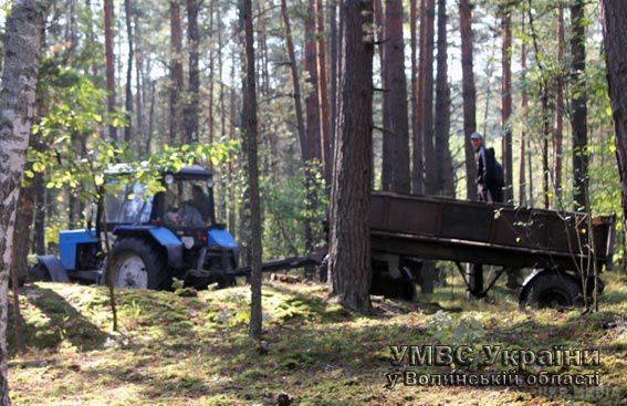 До охорони бурштинових копалень на Волині стягнуто 1000 силовиків, БТР і сільгосптехніку. Затримано 17 осіб. Дві сотні старателів продовжують прориватися в ліси.