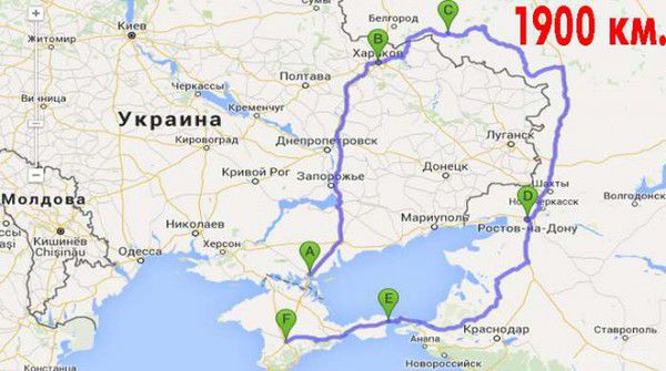 Українські фури з продуктами поїхали до Криму в об’їзд. Щоб добратися на анексований півострів через РФ, потрібно проїхати майже 2000 зайвих км.