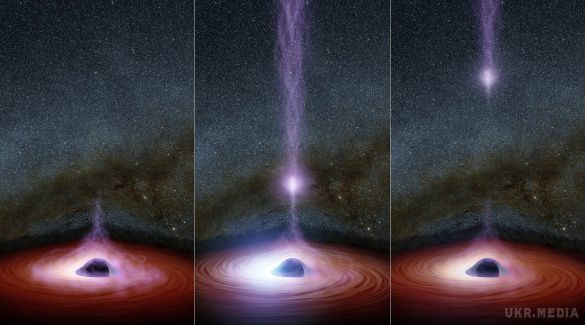 NASA показало видовищні фото чорної діри у момент колосального викиду. Чорна діра Mrk 335 у момент викиду