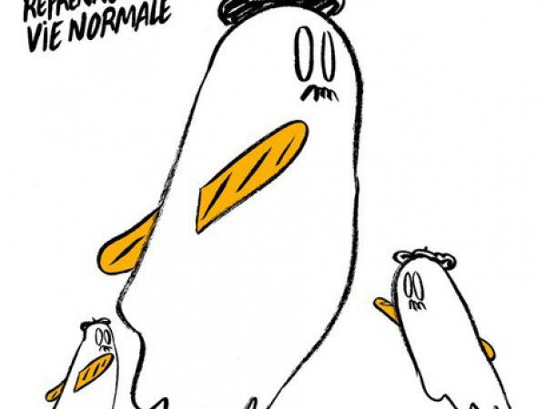 Charlie Hebdo опублікував карикатуру на паризькі теракти. Свіжа карикатура Charlie Hebdo підписана словами: "французи повертаються до нормального життя".