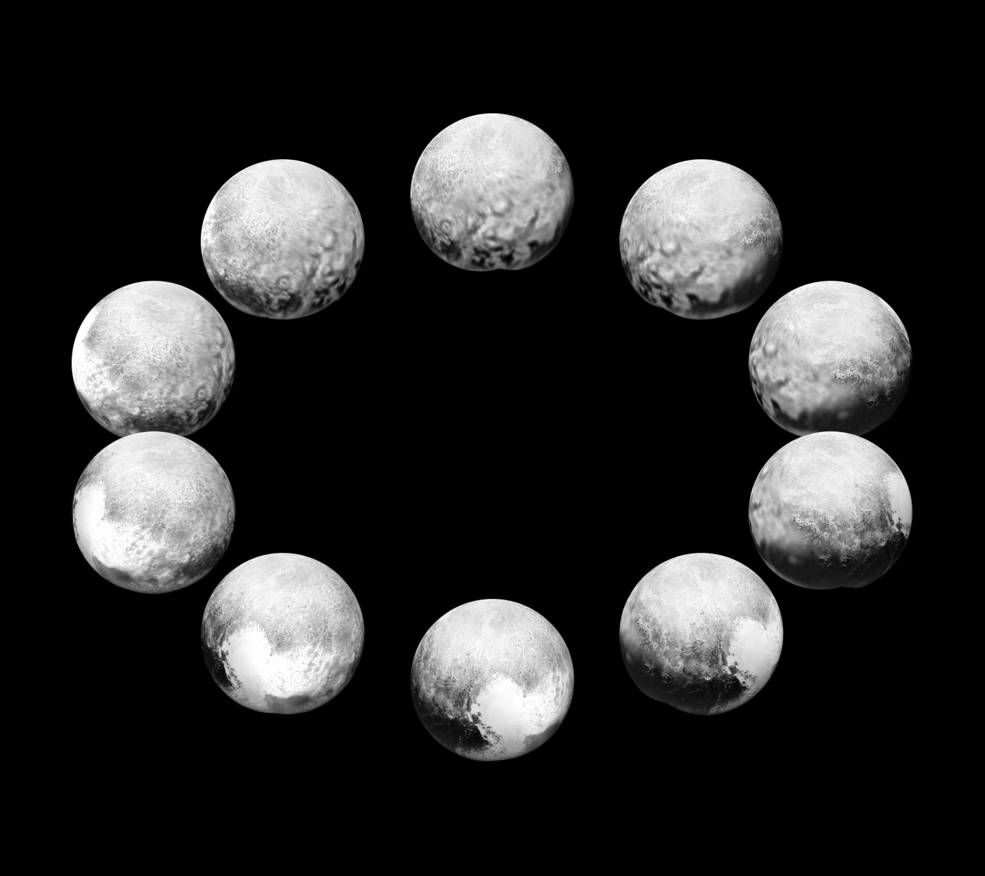 НАСА опублікувало знімки обертання Плутона і Харона. На знімках показано, як змінюється вигляд космічних тіл за один "плутоніанський" день.