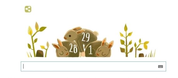 Високосний рік – 2016: Google випустив дудл на честь унікального календарного дня (фото). Високосний рік – 2016.