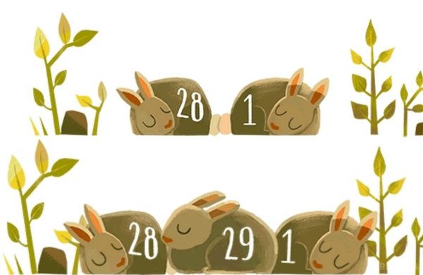 Високосний рік – 2016: Google випустив дудл на честь унікального календарного дня (фото). Високосний рік – 2016.