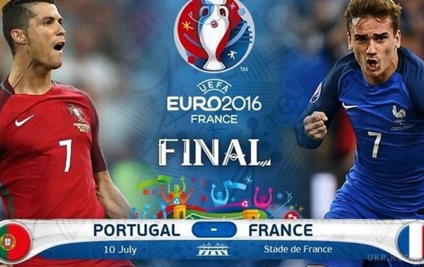 Євро-2016  Чемпіони Європи з футболу Євро-2016 -Португалія. Закінчився фінальний матч чемпіонату Європи з футболу Португалія - Франція.1-0