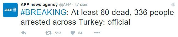 В Туреччині за участь у спробі військового перевороту затримано 754 члена збройних сил. У Туреччині значно зросла кількість затриманих повстанців.
