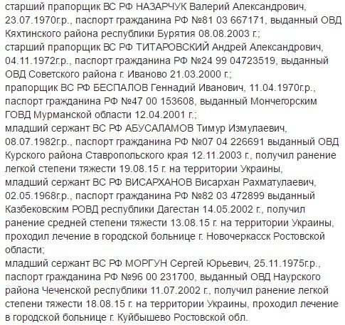 Українська розвідка ідентифікувала нові імена російських військових, що беруть участь у конфлікті на Донбасі. Персональні дані 13 російських офіцерів, прапорщиків і сержантів розкриті.