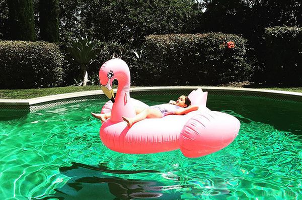 49-річна Сальма Хайєк у бікіні розляглася на білому лебеді. Голлівудська актриса Сальма Хайєк показала, як вона провела останній день літа.