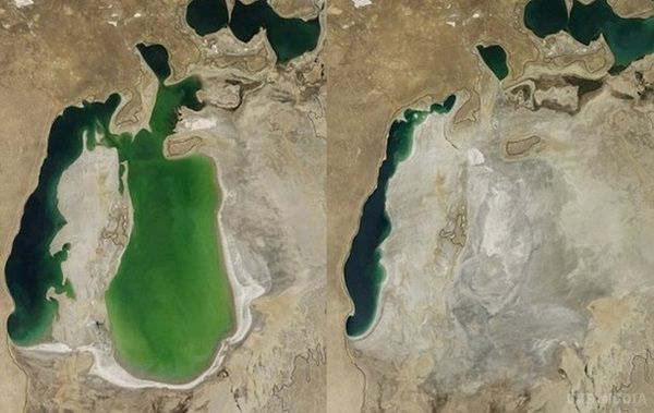 NASA показало унікальні фото, як всихало Аральське море. Колись четверте за величиною озеро в світі майже повністю висохло.