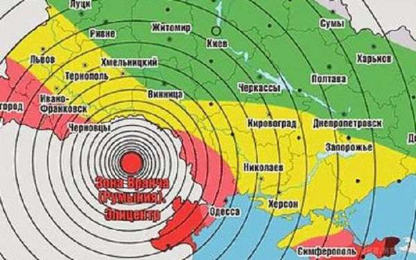 Сейсмологи говорять про  можливі землетруси в Україні до 9 балів. Сейсмологи  про підвищену сейсмоопасности деяких регіонів України.