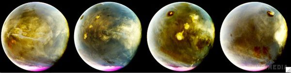 Вчені показали, як Марс світиться в ультрафіолеті (фото, відео). Нові знімки Марса показали ультрафіолетове світіння в атмосфері.