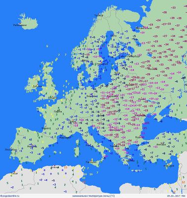 У Мурманську тепліше ніж в Венеції. Аномально холодною погодою охоплена вся Центральна, Південна та Південно-Східна Європа.