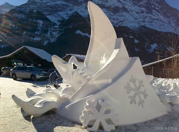Українці зайняли перше місце на фестивалі снігової скульптури в Швейцарії. 