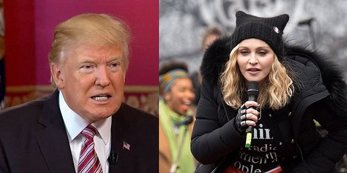  Дональд Трамп сказав, що Мадонна вчинила ганебний вчинок - ЗМІ. Дональд Трамп прокоментував виступ співачки Мадонни в ході Жіночого маршу проти новоспеченого президента. За його словами, вона повела себе огидно.