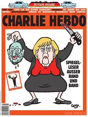 Меркель з відрізаною головою. Charlie Hebdo опублікував нову жорстку карикатуру.