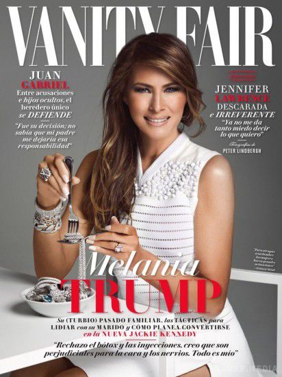 Меланія Трамп знялася для обкладинки Vanity Fair (фото). Перша леді США Меланія Трамп позувала для мексиканської версії глянцевого журналу Vanity Fair.