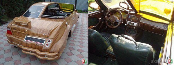 Унікальний дерев'яний автомобіль українець виставив на продаж (фото). Ліва частина машини являє собою купе, а права &ndash; кабріолет в стилі 1930-х років.