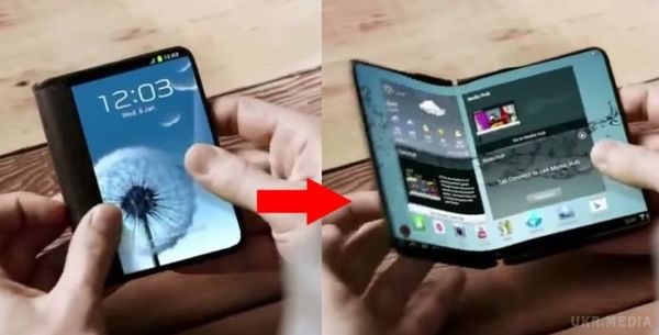 У мережі з'явилося відео, першого у світі гнучкого смартфона. Samsung опублікувала в мережі  відео, на якому представник компанії показує перший і світі гнучкий гаджет.
