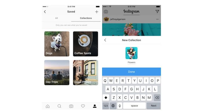 Instagram представив функцію створення колекцій зі збережених фото, як у Pinterest. Сервіс Instagram 17 квітня анонсував нову функцію: тепер збережені фото користувачі можуть оформляти в окремі колекції. Про це повідомляється в офіційному блозі сервісу.
