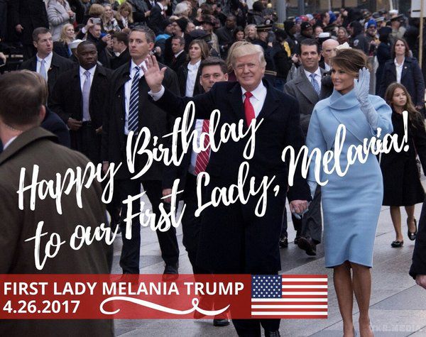 Ніякої романтики: Трамп беземоційно привітав дружину з днем народження (фото). Вітання він опублікував у своєму Twitter-акаунті,