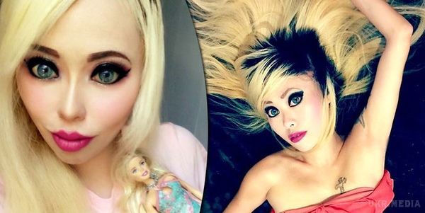 Страшніше страшного: дівчина шокувала своїм ляльковим обличчям (Фото). В майбутньому блондинка планує видалити ребра, збільшити груди і попу.