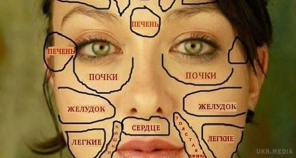Прищі на обличчі: китайська карта, що сигналізує про проблеми зі здоров'ям. Найбільший орган у людини, як відомо, — це шкіра.