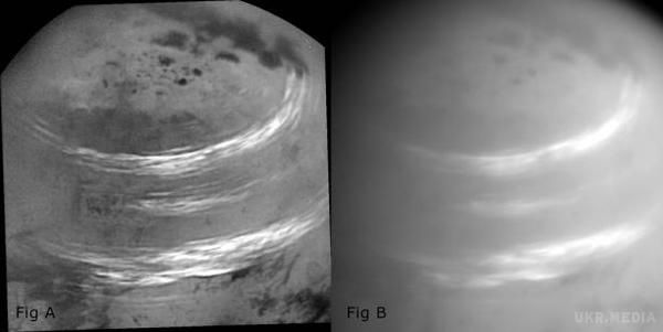 Cassini передала на Землю знімок хмар на Титані. Знімок був зроблений на відстані 508 тисяч кілометрів від поверхні супутника Сатурна.