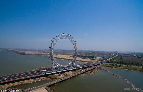 У Китаї відкриють перше у світі "колесо огляду" без осі. Відкриття колеса огляду, заплановано на початок червня.