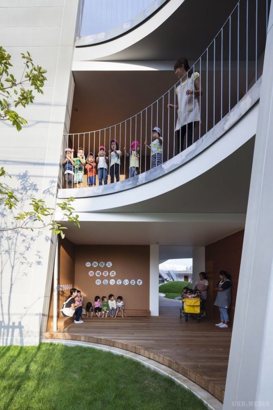 Сучасний дитячий садок в Японії (Фото). Садок розрахований на 160 дітей, тут створені всі умови для веселощів і навчання. 