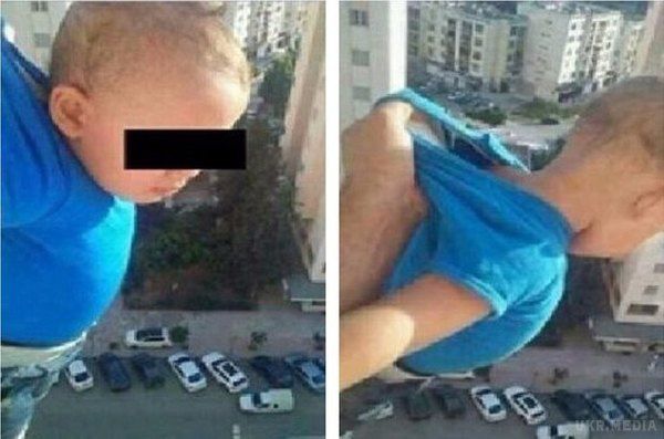 Батько вивісив дворічного сина з вікна 15-го поверху заради лайків у Facebook. В Алжирі стався шокуючий випадок жорстокого поводження з дітьми.