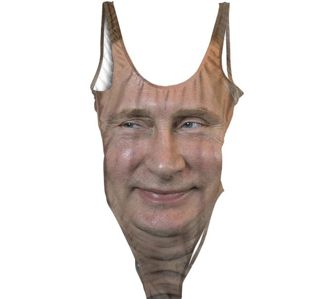 Хто кого вибере. Жінки вперше зможуть натягнути Путіна і Трампа (фото). Фотофакт. Слідом за волохатими купальниками, американська компанія Beloved Shirts випустила плавальні костюми з зображенням знаменитостей.