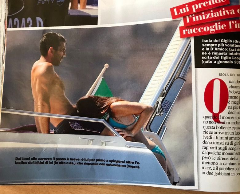 Буффон в інтимній позі зі своєю дружиною на яхті (фото). Фотографи спіймали 39-річного голкіпера Ювентуса, коли він релаксував зі своєю коханою на яхті.